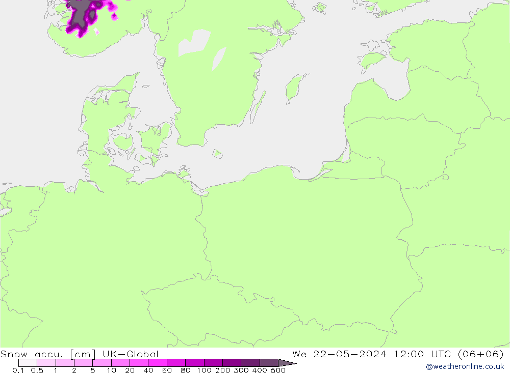 Snow accu. UK-Global We 22.05.2024 12 UTC
