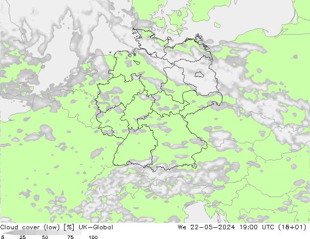 云 (低) UK-Global 星期三 22.05.2024 19 UTC
