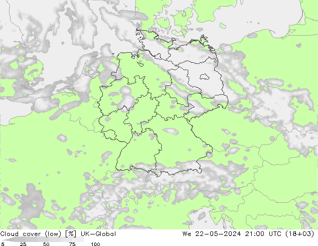 云 (低) UK-Global 星期三 22.05.2024 21 UTC