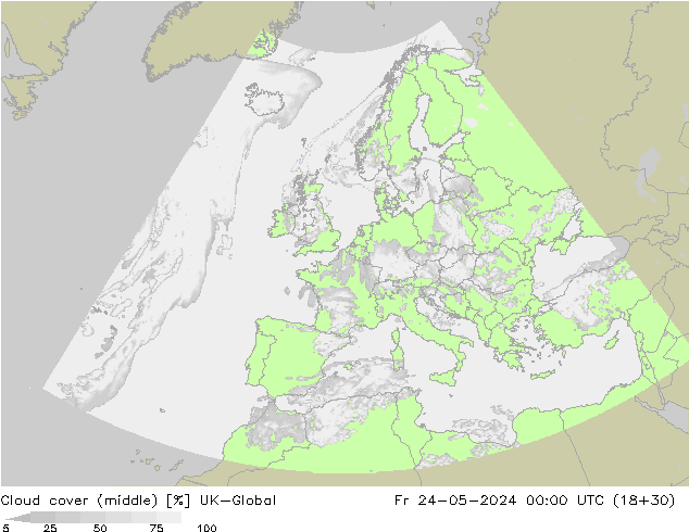 Nuages (moyen) UK-Global ven 24.05.2024 00 UTC