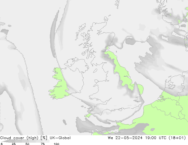 Bulutlar (yüksek) UK-Global Çar 22.05.2024 19 UTC