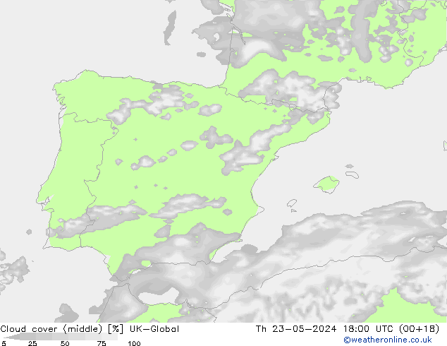 nuvens (médio) UK-Global Qui 23.05.2024 18 UTC