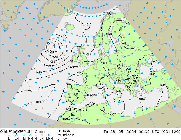 Wolkenlagen UK-Global di 28.05.2024 00 UTC