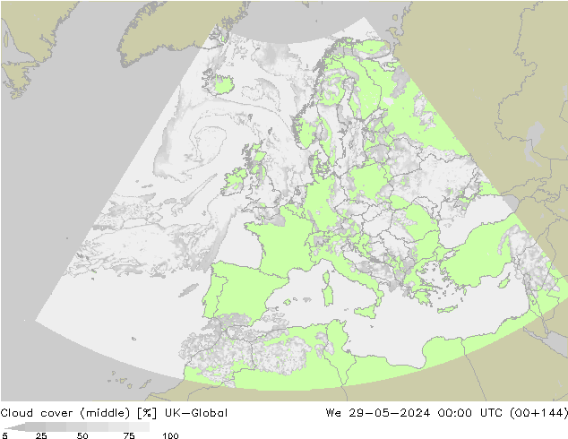 облака (средний) UK-Global ср 29.05.2024 00 UTC