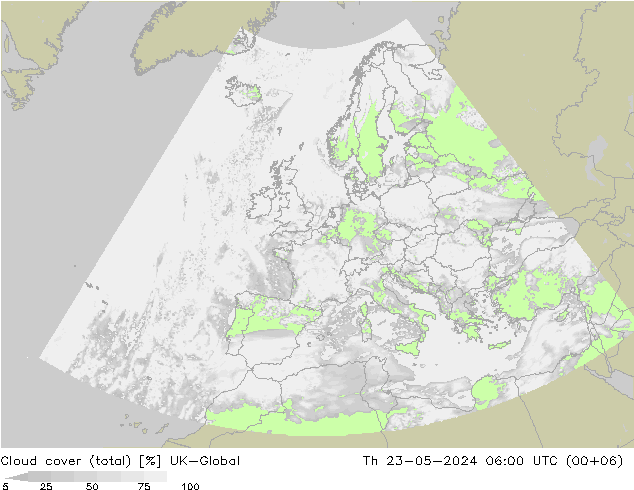 zachmurzenie (suma) UK-Global czw. 23.05.2024 06 UTC