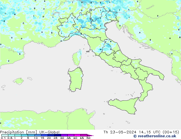 Yağış UK-Global Per 23.05.2024 15 UTC