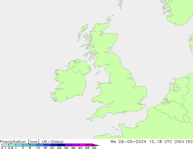 Precipitation UK-Global We 29.05.2024 18 UTC