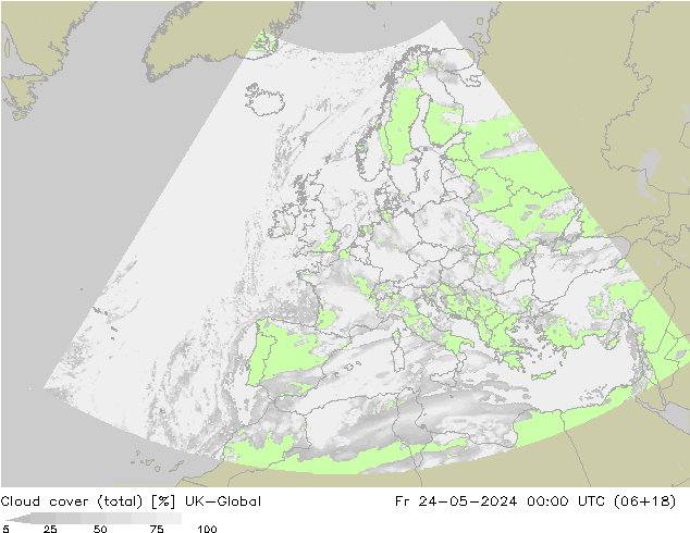 zachmurzenie (suma) UK-Global pt. 24.05.2024 00 UTC