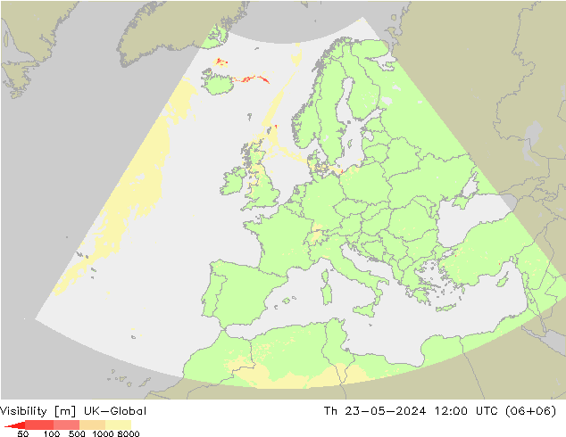 能见度 UK-Global 星期四 23.05.2024 12 UTC