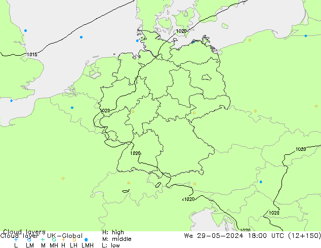 Cloud layer UK-Global We 29.05.2024 18 UTC