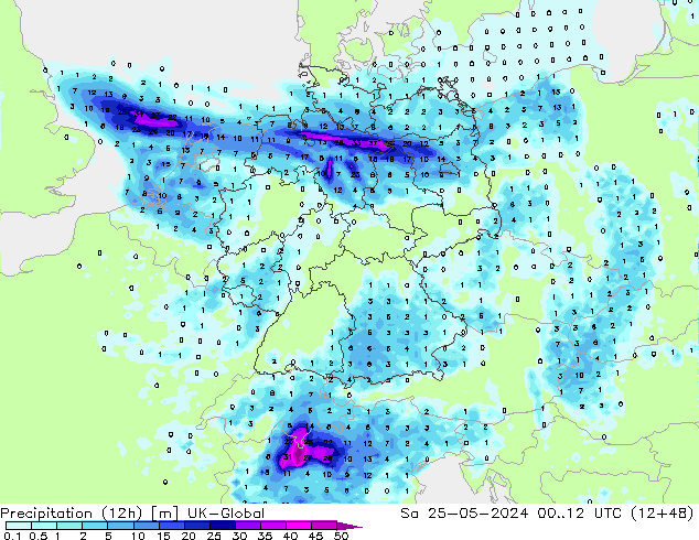 Nied. akkumuliert (12Std) UK-Global Sa 25.05.2024 12 UTC