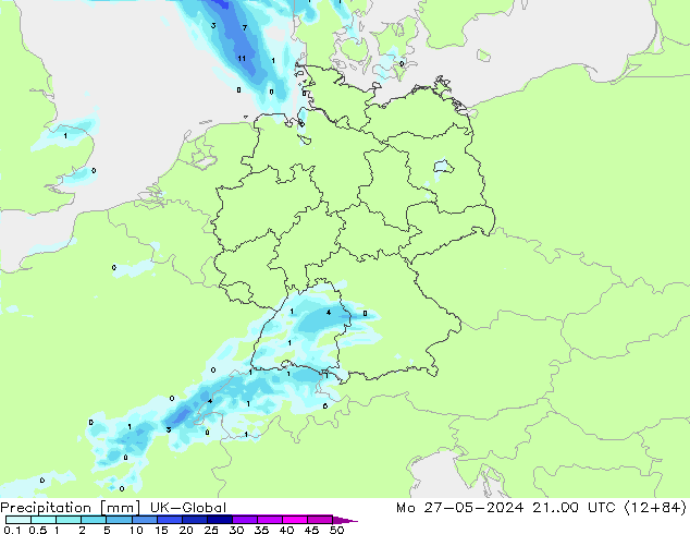 Niederschlag UK-Global Mo 27.05.2024 00 UTC
