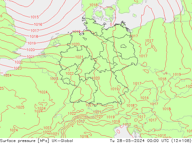 Luchtdruk (Grond) UK-Global di 28.05.2024 00 UTC