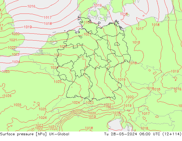 Luchtdruk (Grond) UK-Global di 28.05.2024 06 UTC