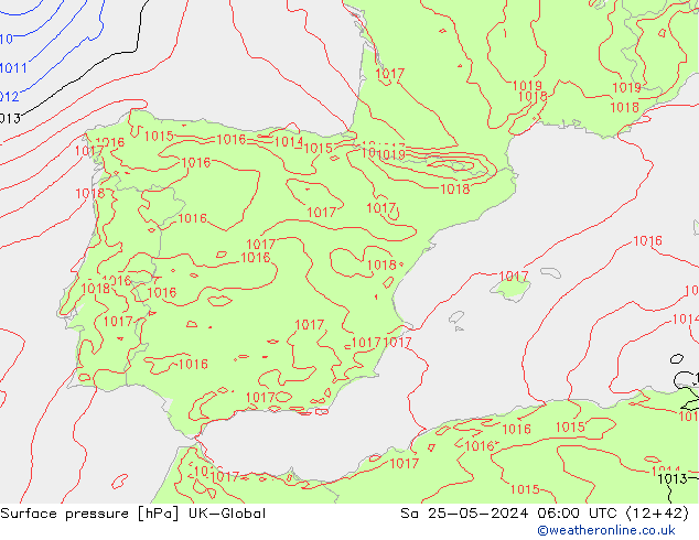 pressão do solo UK-Global Sáb 25.05.2024 06 UTC