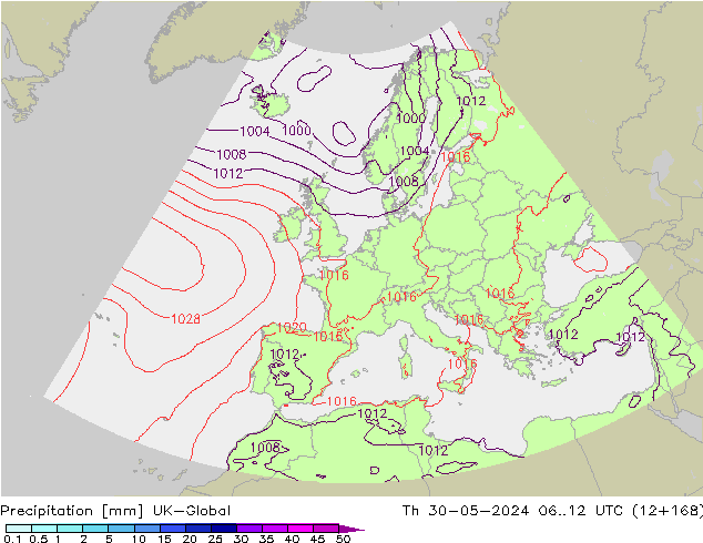 Niederschlag UK-Global Do 30.05.2024 12 UTC