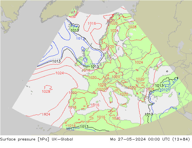 Presión superficial UK-Global lun 27.05.2024 00 UTC