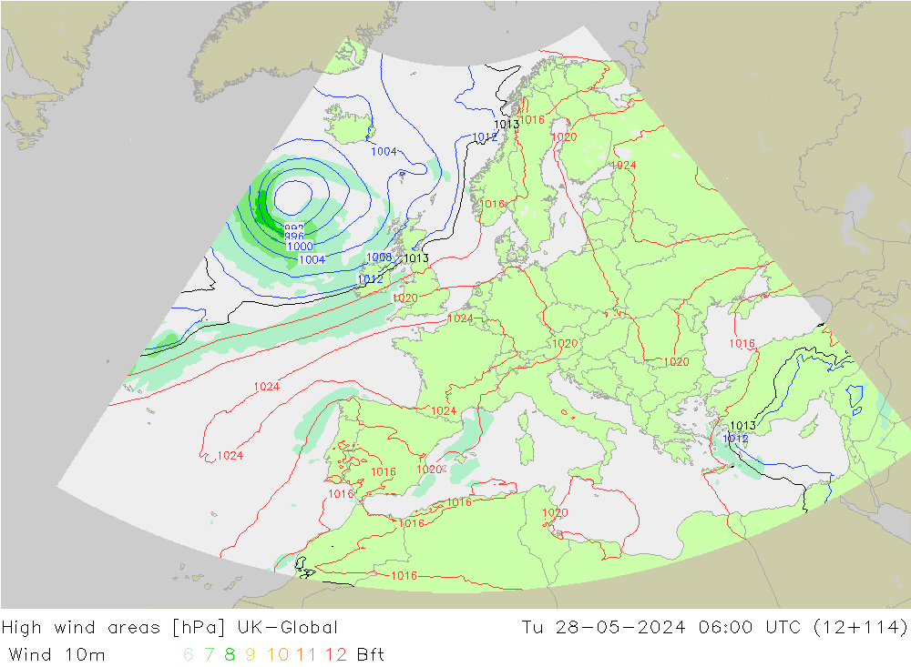 Windvelden UK-Global di 28.05.2024 06 UTC