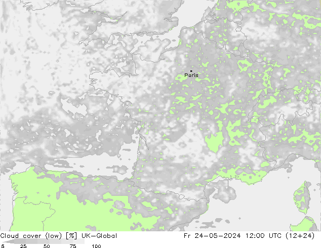 Wolken (tief) UK-Global Fr 24.05.2024 12 UTC