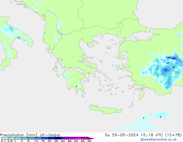 Neerslag UK-Global zo 26.05.2024 18 UTC