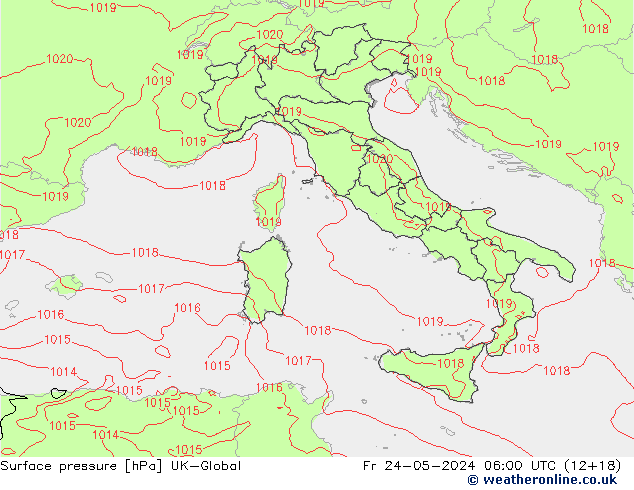 Yer basıncı UK-Global Cu 24.05.2024 06 UTC