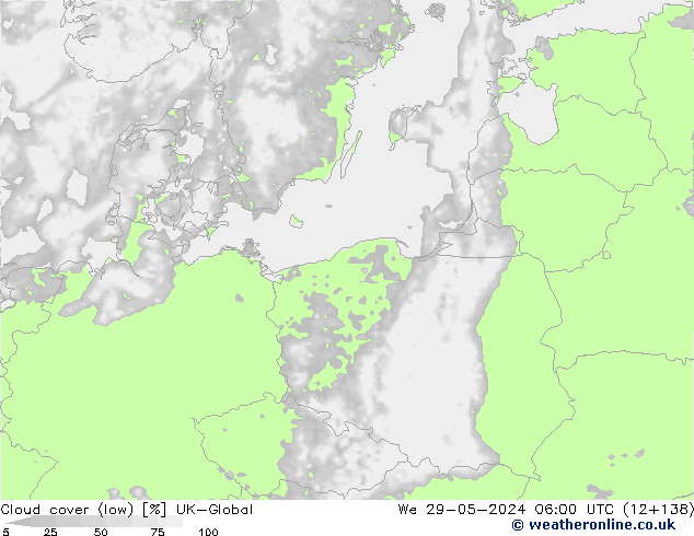 zachmurzenie (niskie) UK-Global śro. 29.05.2024 06 UTC