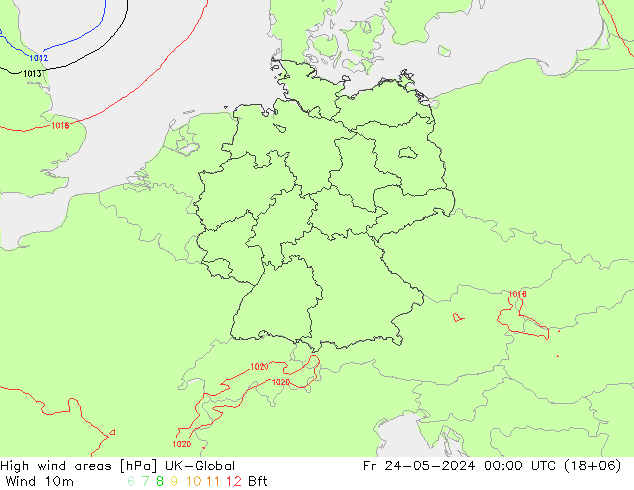 High wind areas UK-Global  24.05.2024 00 UTC