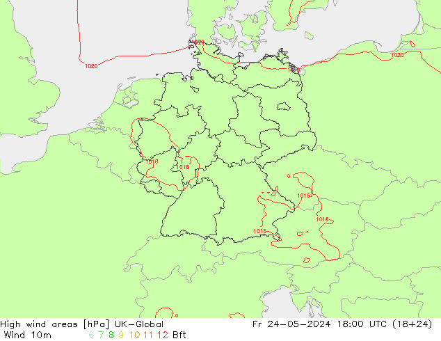 High wind areas UK-Global ven 24.05.2024 18 UTC