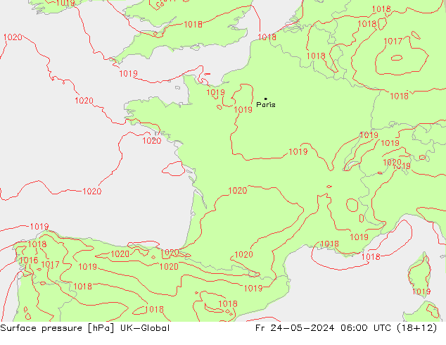 Yer basıncı UK-Global Cu 24.05.2024 06 UTC