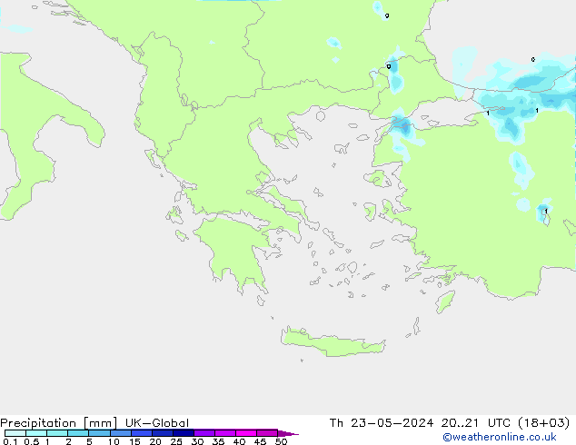 Srážky UK-Global Čt 23.05.2024 21 UTC