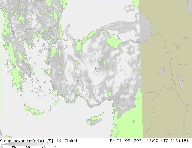 oblačnosti uprostřed UK-Global Pá 24.05.2024 12 UTC