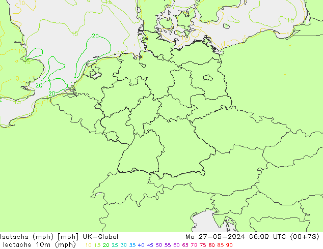 Isotachs (mph) UK-Global Mo 27.05.2024 06 UTC