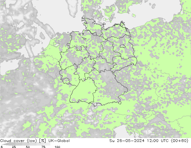 zachmurzenie (niskie) UK-Global nie. 26.05.2024 12 UTC