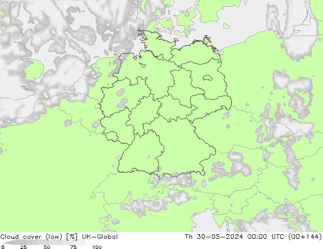 zachmurzenie (niskie) UK-Global czw. 30.05.2024 00 UTC