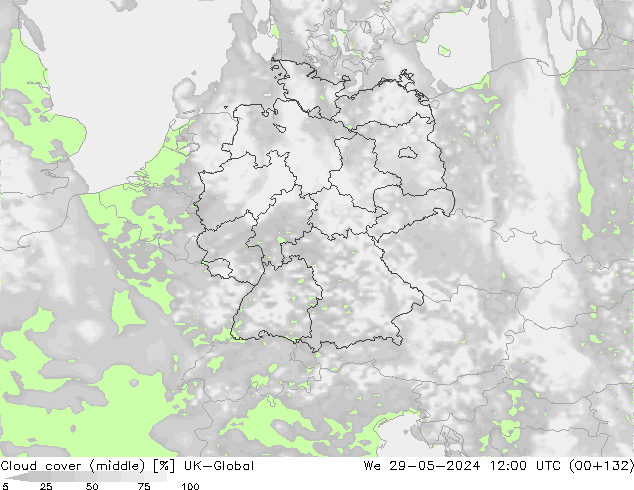 nuvens (médio) UK-Global Qua 29.05.2024 12 UTC