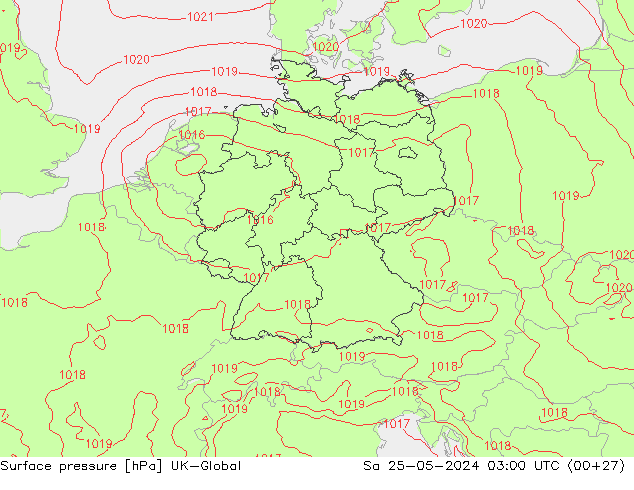 pression de l'air UK-Global sam 25.05.2024 03 UTC