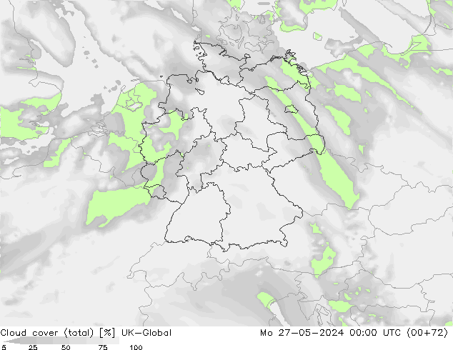 nuvens (total) UK-Global Seg 27.05.2024 00 UTC