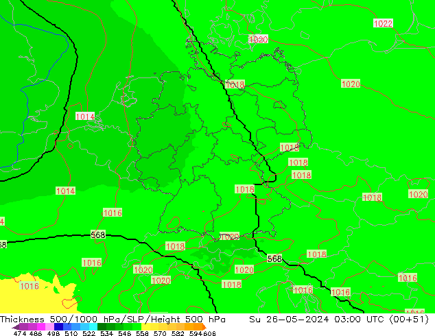 Thck 500-1000hPa UK-Global Ne 26.05.2024 03 UTC