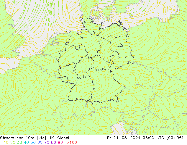 风 10m UK-Global 星期五 24.05.2024 06 UTC