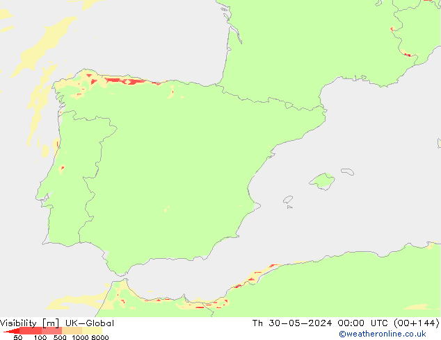 Dohlednost UK-Global Čt 30.05.2024 00 UTC