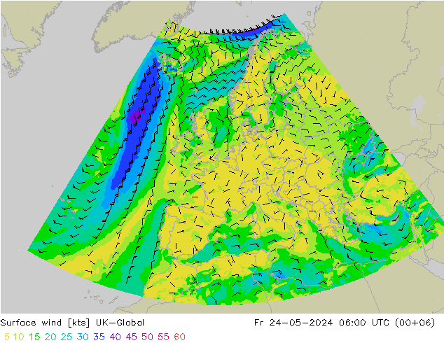 ветер 10 m UK-Global пт 24.05.2024 06 UTC