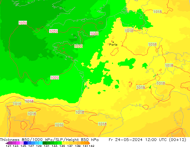 Thck 850-1000 hPa UK-Global Sex 24.05.2024 12 UTC