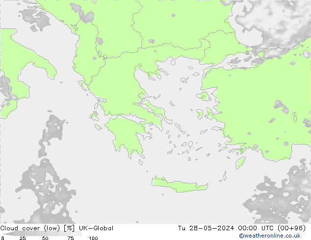 nízká oblaka UK-Global Út 28.05.2024 00 UTC