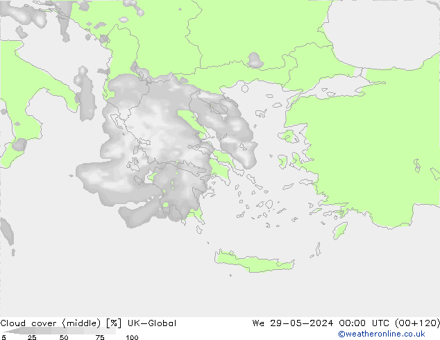 Nubes medias UK-Global mié 29.05.2024 00 UTC