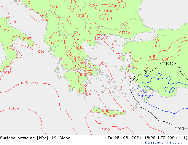 Luchtdruk (Grond) UK-Global di 28.05.2024 18 UTC