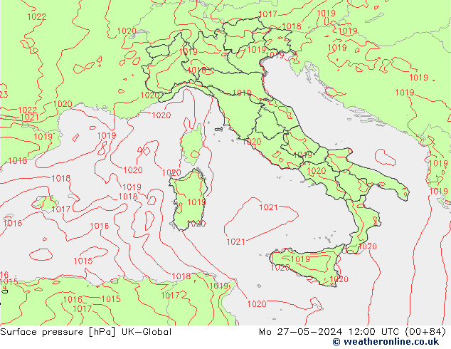 Yer basıncı UK-Global Pzt 27.05.2024 12 UTC