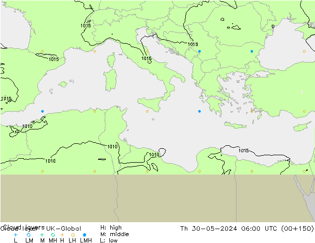 Cloud layer UK-Global  30.05.2024 06 UTC