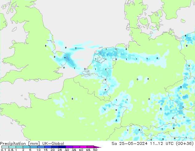 Precipitation UK-Global Sa 25.05.2024 12 UTC