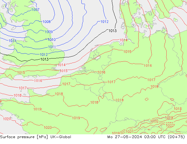 pressão do solo UK-Global Seg 27.05.2024 03 UTC