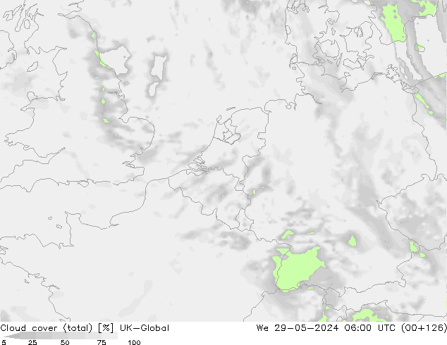 Bulutlar (toplam) UK-Global Çar 29.05.2024 06 UTC